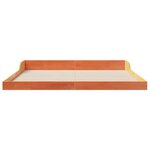 vidaXL Cadre de lit Marron cire 200 x 220 cm Bois massif en pin