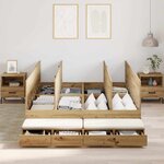 vidaXL Lit de rangement Artisan en chêne 150x200 cm