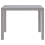 vidaXL Table de Jardin Gris clair 100 x 100 x 73 cm polyrotin