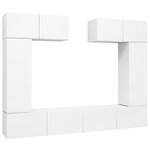 vidaXL Ensemble de meuble TV 6 Pièces Blanc Bois d'ingénierie