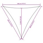 vidaXL Voile de parasol Tissu Oxford triangulaire 4 5x4 5x4 5 m Bleu