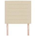vidaXL Tête de lit Crème 90 cm tissu