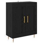 vidaXL Haut Armoire 2 Pièces Chêne noir Bois d'ingénierie
