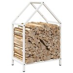vidaXL Portant de bois chauffage blanc 40x25x60 cm