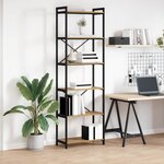 vidaXL Bibliothèque chêne artisanal 60 x 30 x 188 cm Bois d'ingénierie