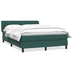 vidaXL Sommier à lattes de lit et matelas vert foncé 160x220cm velours
