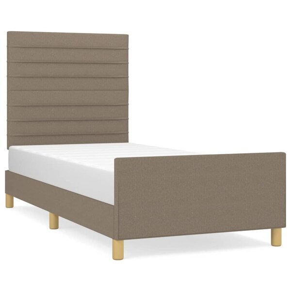 vidaXL Cadre de lit sans matelas taupe 90x190 cm tissu