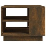vidaXL Table basse chêne fumé 55x55x43 cm bois d'ingénierie