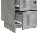 vidaXL Cabinet de chevet avec tiroir Gris béton 43 x 41 x 66 5 cm