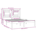 vidaXL Cadre de lit sans matelas blanc bois massif