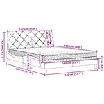 vidaXL Lit avec matelas marron foncé 140x190 cm tissu