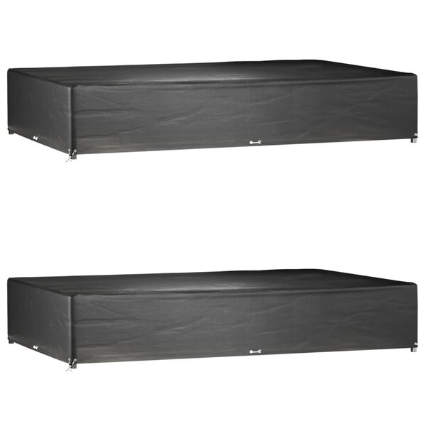 vidaXL Housses de salon de jardin 2 Pièces 16 œillets rectangulaire