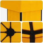 vidaXL Abri de jardin 6 x 3 m Jaune Polyester et Acier 190