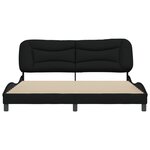 vidaXL Cadre de lit sans matelas noir 180x200 cm tissu