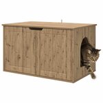 vidaXL Maison pour chat Chêne artisan 85 x 55 x 53 5 cm