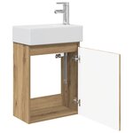 vidaXL Meuble de salle de bain avec robinet Chêne artisanal