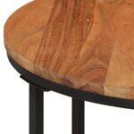 vidaXL Table basse 45x45x35 cm bois massif acacia et fer