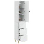 vidaXL Ensemble de Meubles 2 Pièces Blanc brillant 33 x 34 5 x 90 cm