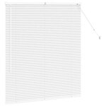 vidaXL Store de Fenêtre avec des rideaux Blanc Aluminium