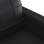 vidaXL Ensemble de canapés 3 Pièces avec coussins noir similicuir