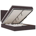 VidaXL Cadre de lit ottoman avec matelas marron foncé 140x200 cm tissu