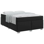 vidaXL Cadre de lit avec matelas Noir 140 x 200 cm tissu