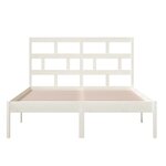 vidaXL Cadre de lit Blanc Bois de pin massif 120x200 cm