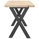 vidaXL Table basse cadre en X 110x40x45 5 cm bois de pin massif fonte
