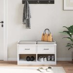 vidaXL Banc de couloir SANDNES blanc 87x40x50 cm bois de pin massif
