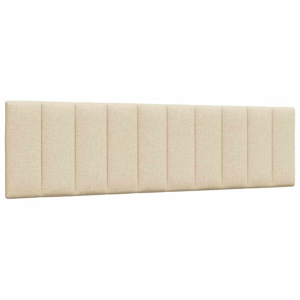 vidaXL Coussin de tête de lit crème 180 cm tissu