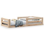 vidaXL Cadre de lit sans matelas 100x200 cm bois massif de pin