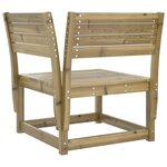 vidaXL Salon de jardin 5 Pièces bois de pin imprégné