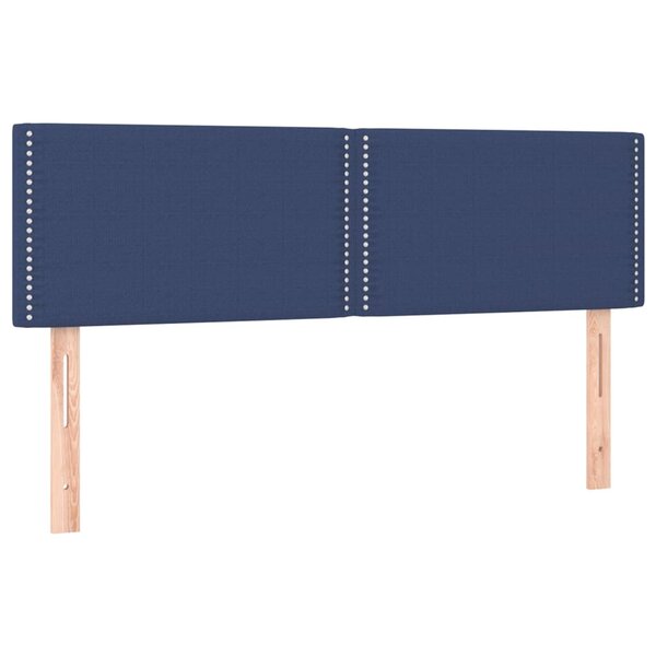 vidaXL Têtes de lit 2 Pièces Bleu 72x5x78/88 cm Tissu