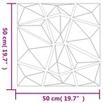 vidaXL Panneaux muraux 48 Pièces gris béton 50x50 cm XPS 12 m² losange