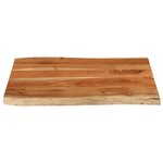 vidaXL Dessus de table 80x60x3 8 cm rectangulaire bois massif d'acacia