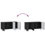 vidaXL Meuble TV Noir 99 x 34 5 x 52 cm Bois d'ingénierie