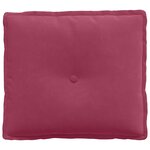 vidaXL Coussin de Dos Bordeaux 50 x 45 cm Tissu en velours côtelé