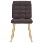 vidaXL Chaises à manger lot de 6 marron foncé tissu