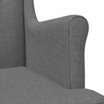 vidaXL Fauteuil Gris foncé Tissu