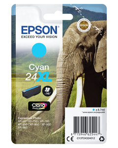 Epson 24xl cyan ink 24xl cartouche dencre cyan haute capacite 8.7ml 740 pages 1-pack rf-am blister