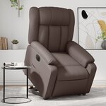 vidaXL Fauteuil inclinable électrique marron similicuir
