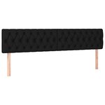 vidaXL Tête de lit à LED Noir 180x7x78/88 cm Tissu