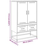 vidaXL Buffet haut jaune moutarde 68x39x111 5 cm acier