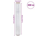 vidaXL Film étirable 2 Pièces transparent 20 μm 50 cm x 300 m