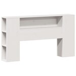 vidaXL Lit bibliothèque sans matelas blanc 135x190 cm bois pin massif