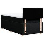vidaXL Sommier à lattes de lit avec matelas Noir 90x200 cm Tissu