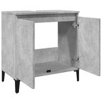 vidaXL Meuble d'évier gris béton 58x33x60 cm bois d'ingénierie