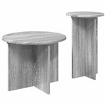 vidaXL Ensemble de tables d'appoint 2 pièces Sonoma gris Ø 45 x 35 cm