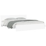 vidaXL Cadre de lit avec LED sans matelas blanc 200x200 cm