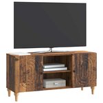 vidaXL Meuble TV Bois ancien 102 x 34 5 x 50 cm Bois d'ingénierie